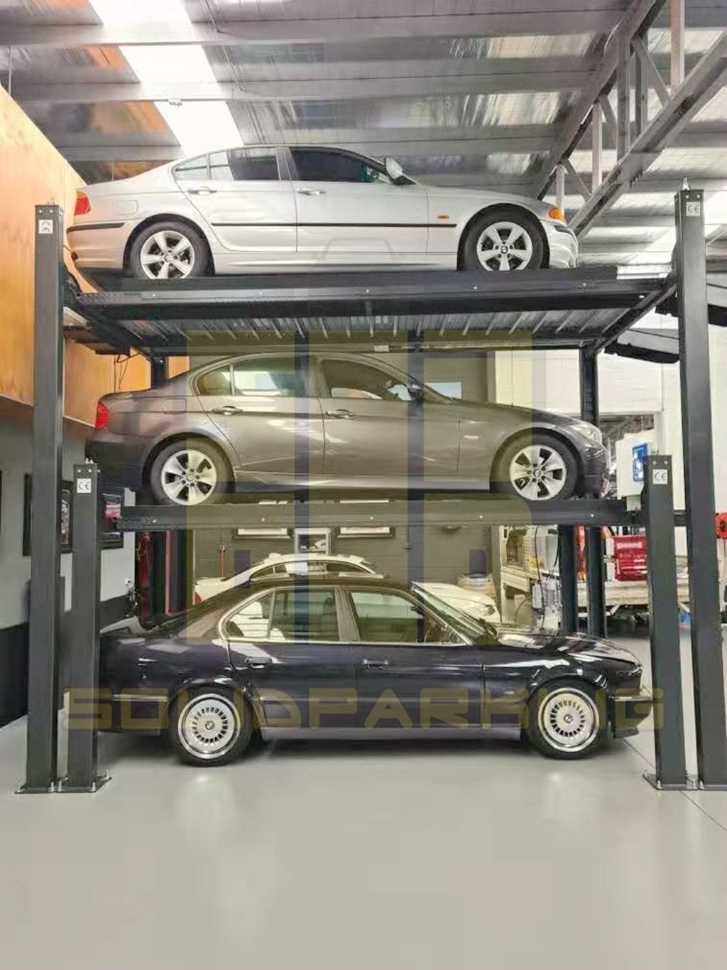 Two Post Parking Lift - Car Storage Lift, Automated Parking System & Car  Elevator - SolidParking