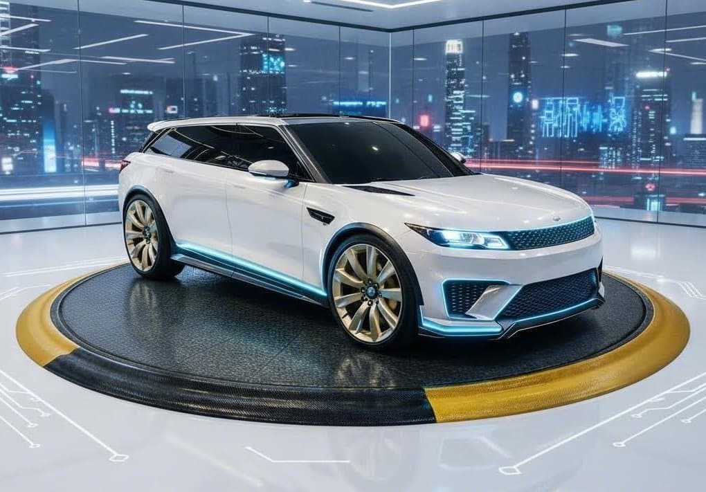 Car Rotating Platform in Showroom