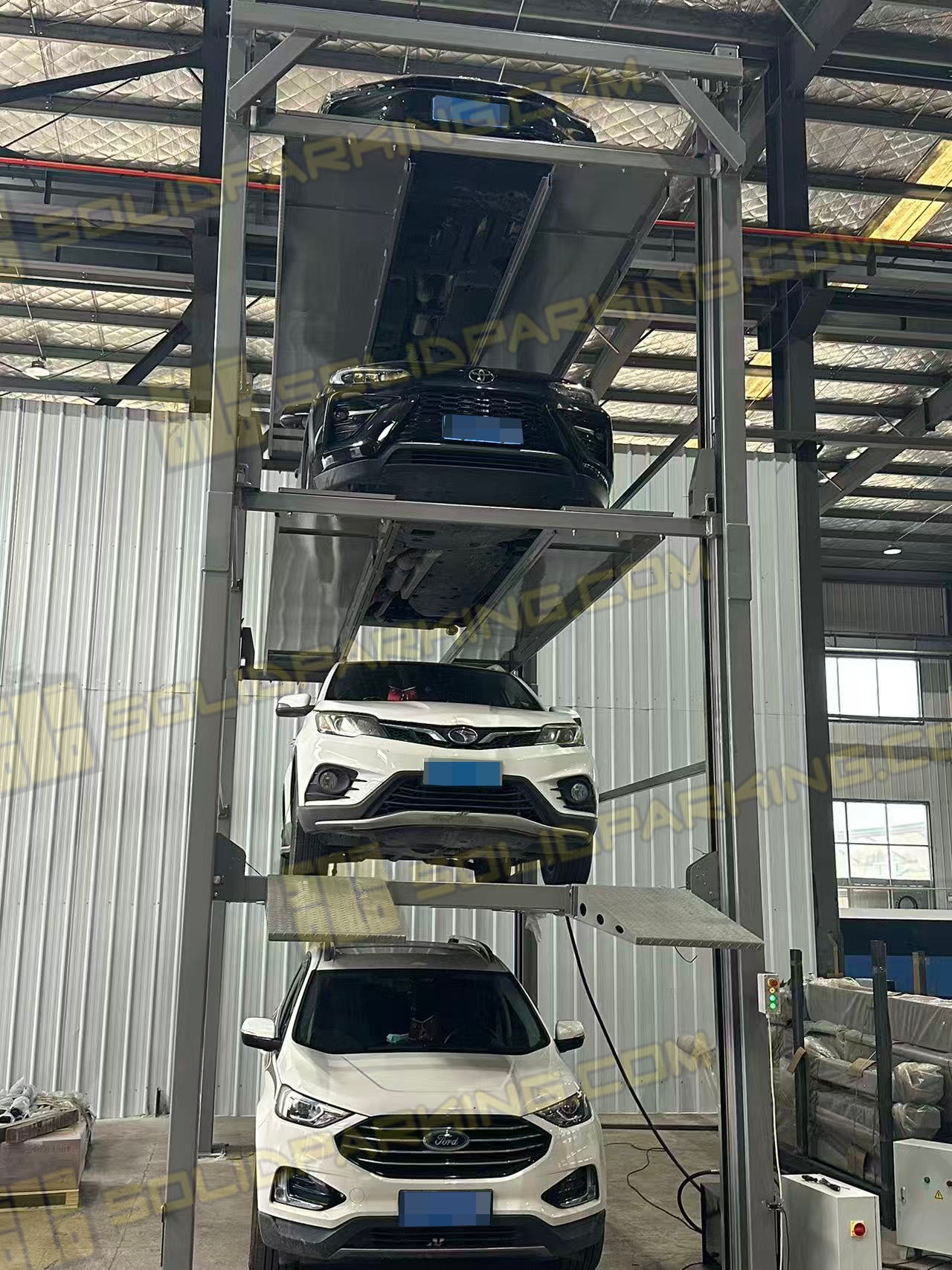 4 car parking lift 630X three-level four-car storage system